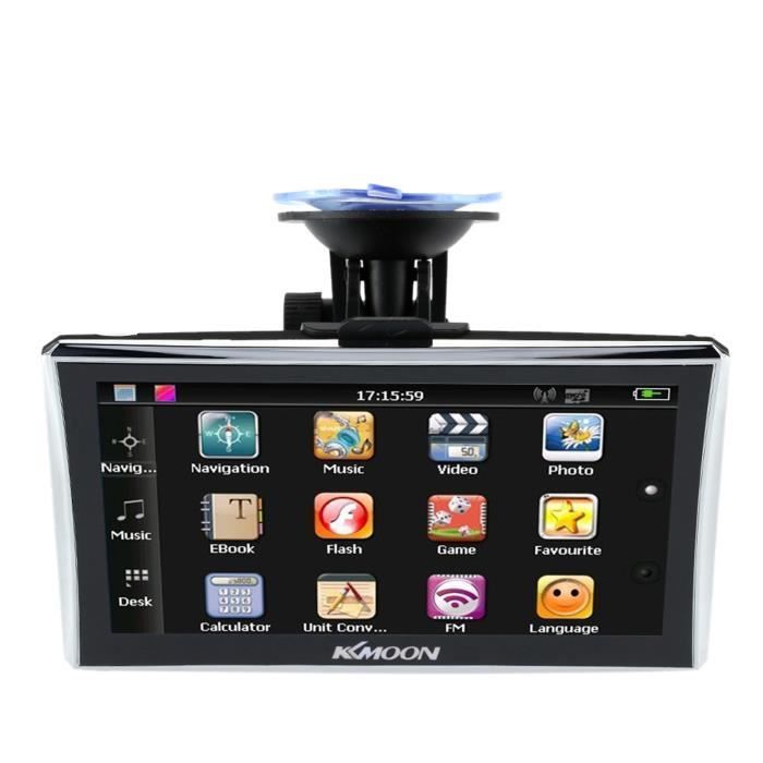 KKMOON 7 POUCES HD écran tactile navigateur GPS portable 128 Mo de RAM 4 Go de ROM FM MP3 système de divertissement de voiture A