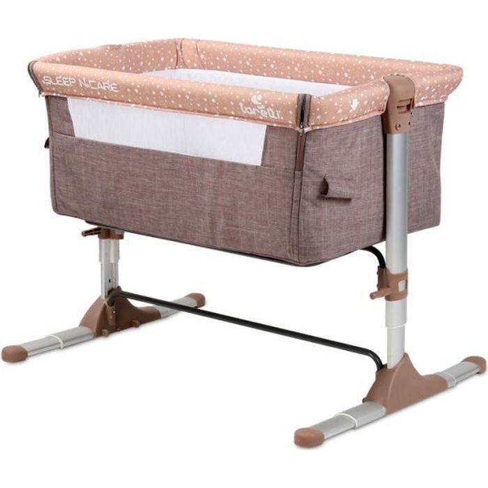 Berceau Bébé,Berceau Pliable,Lit bébé, Cododo avec un Sac et Matelas Sleep and Care beige Lorelli