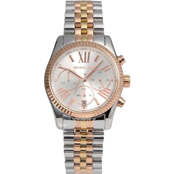 Michael Kors Lexington Femme 38mm Bracelet Acier Bicolore Quartz Montre MK5735