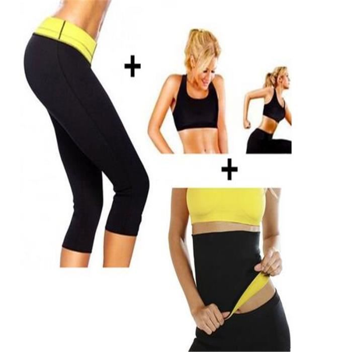 Ensemble Panty Shaper de Sudation Intensive -Corsaire Fitness + Gilet + Ceinture Sudation Minceur Fitness