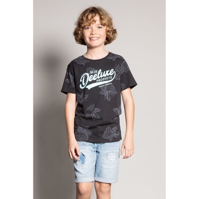 DEELUXE T-shirt à motif floral STUNNING Charcoal