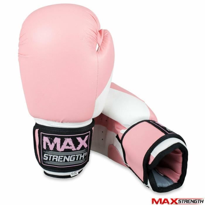 Max Strength Gants de boxe Kick Punch Bag Muay Thai UFC Fight Training Mitts MMA
