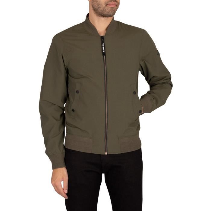 Replay Pour des hommes Blouson aviateur logo, vert