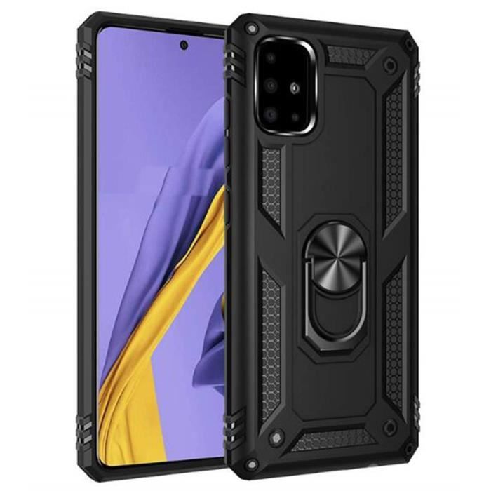 Coque Résistante Anti Choc avec Anneau Bague Anti Chute - béquille pour Samsung A51