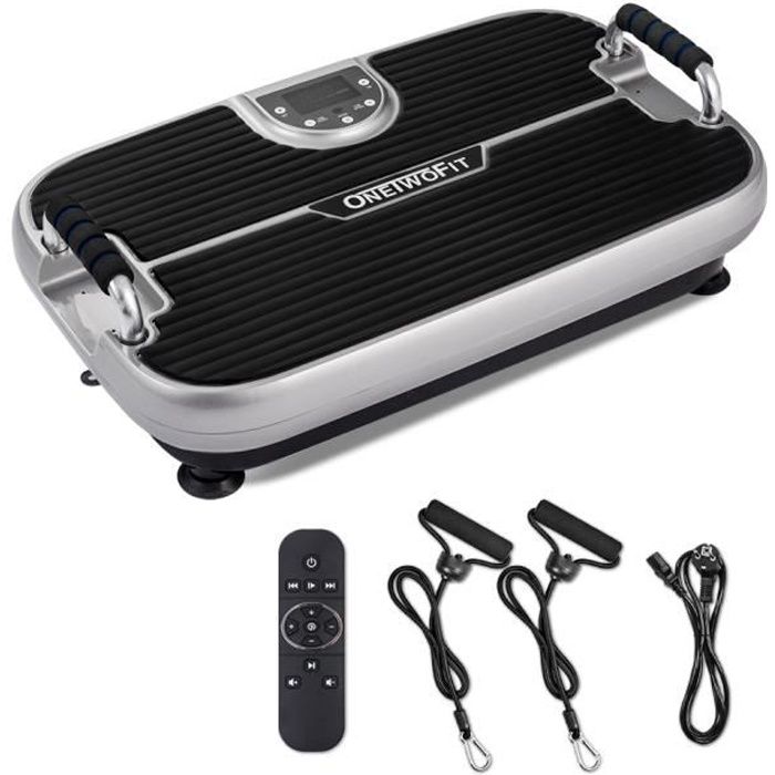 OneTwoFit Plateforme Vibrante oscillante Fitness Plateforme pour Perte de Poids 180 Niveaux 5 Programmes OT295