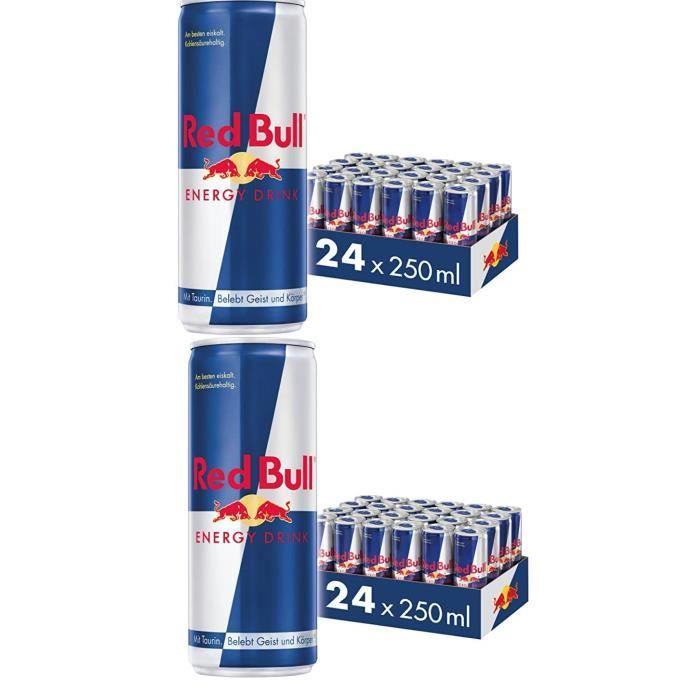 Red Bull PACK XXL -canettes lot de 48 unités de 250ml, boisson énergisante
