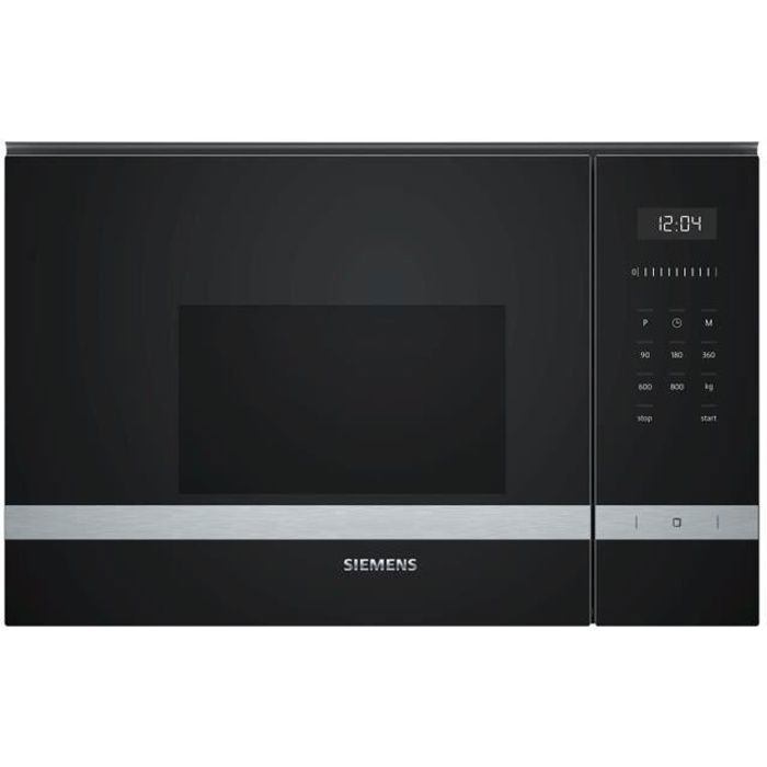 Siemens iQ500 BF525LMS0 Four micro-ondes monofonction intégrable 20 litres 800 Watt acier inoxydable