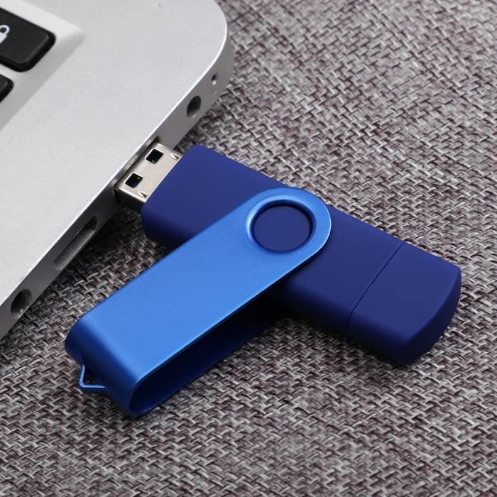 128GO Clé USB 3.0 Mémoire Flash Drive Originale OTG Pour Android Smartphone PC BLEU