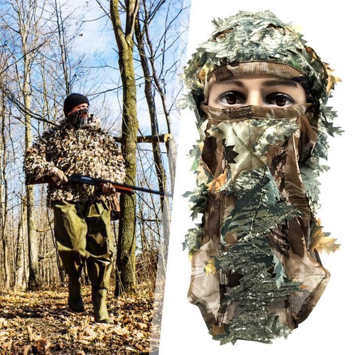 3D Masque Tactique Cagoule Camouflage Pour Chasse Randonnée