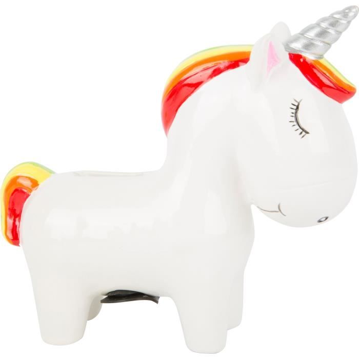 TOM Tirelire en porcelaine blanche Licorne 12 cm