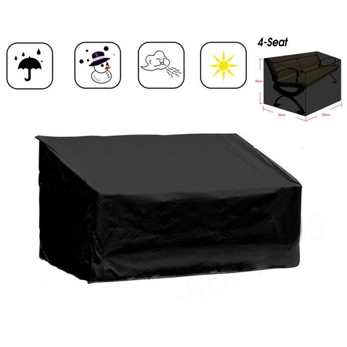 Housse Extérieur Imperméable Housse De Protection Pour Canapé Palette Jardin - 163x66x89 Cm - Tissu Oxford Imperméable - 4 Boucles De Fixation Protection Canapé Jardin Contre Intempéries