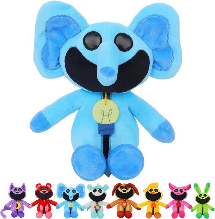Oreiller Peluche Sac à Snacks - Avec 8 Petits Animaux Amovibles - Taille 45x35cm - Cadeau Enfant, Décoration Chambre