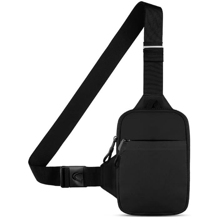 Sacoche Bandoulière Homme Sac Poitrine Double Poche Résistant à leau Sac Banane Bandouliere pour Homme & Femme