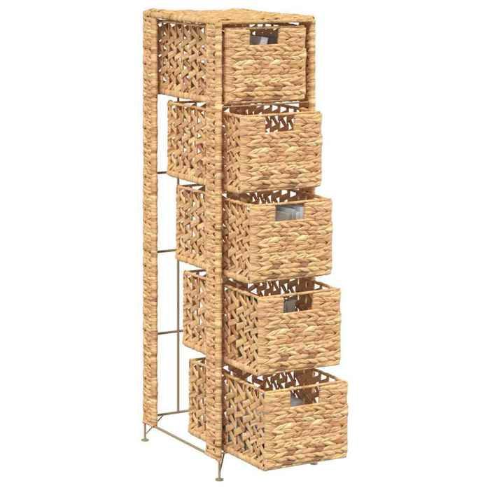 &Mode Armoire de chambre - Unité de rangement - avec 5 paniers 255x37x100 cm Jacinthe deau Sale114252