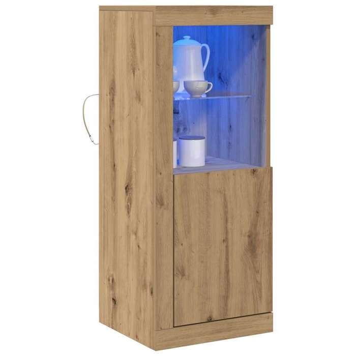 Buffet en bois dingénierie - vidaXL - 41x37x100 cm - Marron - Portes à charnières - Assemblage requis