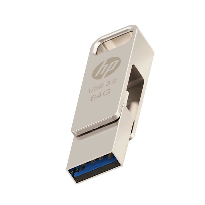 Clé USB en métal HP HP x206c Type CType A Lecture jusquà 120Mo/ USB 3.2 Métal Compacte Durable