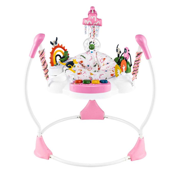 Trotteur Bébé Musical Jumperoo COSTWAY-6 Jouets Interactifs-Lumières et Musique-3 Hauteurs Réglable-Siège à 360°-6+ Mois-Rose Trotteur Bébé Musical Jumperoo COSTWAY-6 Jouets Interactifs-Lumières et Musique-3 Hauteurs Réglable-Siège à 360°-6+ Mois-Rose