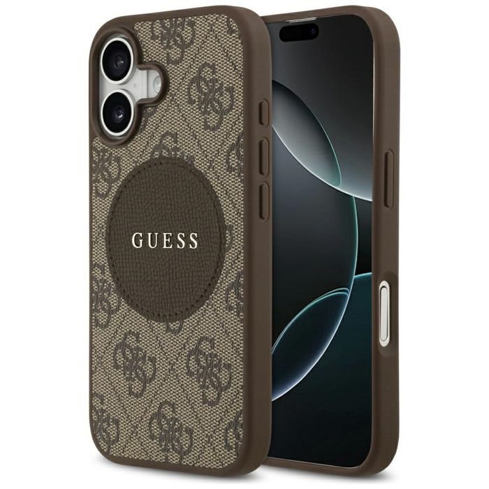 Guess Coque 4G Circle Classic Logo MagSafe pour iPhone 17 Marron - vue 2