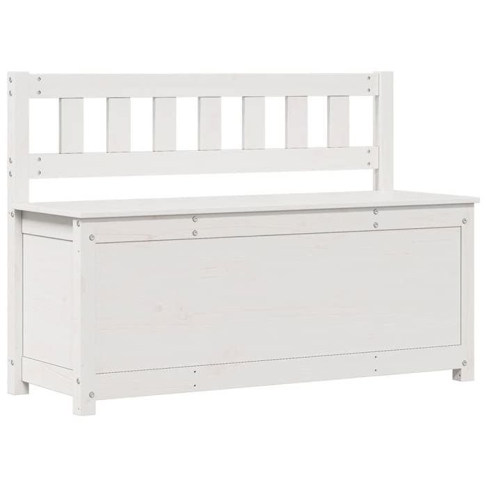 Blanc Meuble dentrée - Banc Blanc 110x41x76 5 cm Bois de pin massif m6698