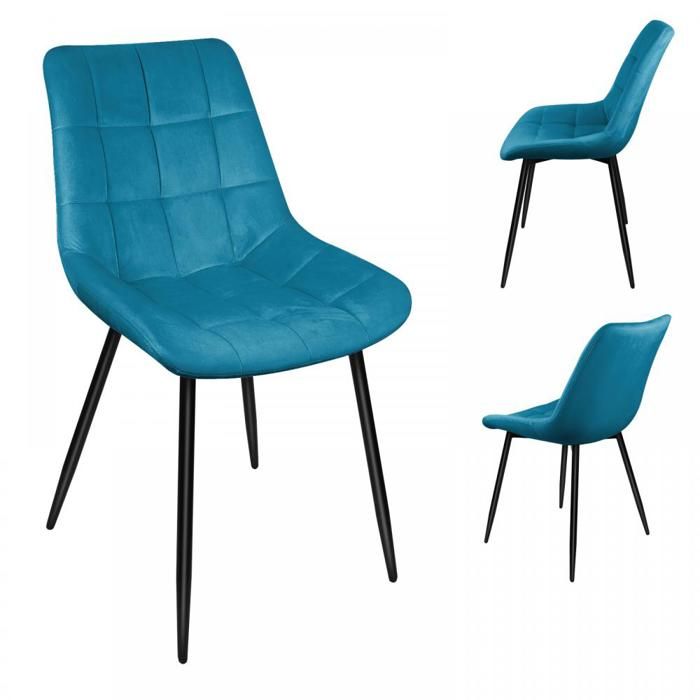 KEDIA Lot de 2 Tabourets de Bar Chaise de Cuisine Réglable en Hauteur Pivotant à 360° avec Dossier Repose-Pieds bleu