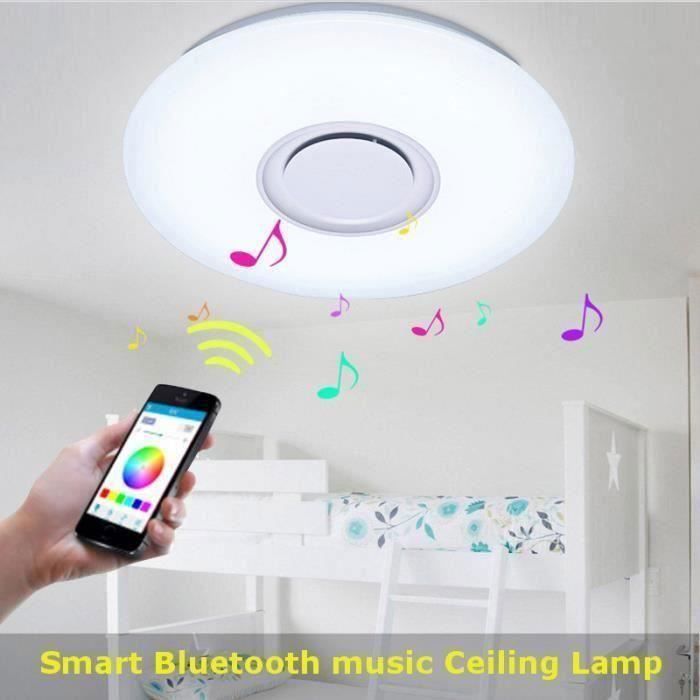 24w moderne lampe de plafond musique bluetooth - Aueq - plafonnier led 40cm encastré 172smd t0cbb9
