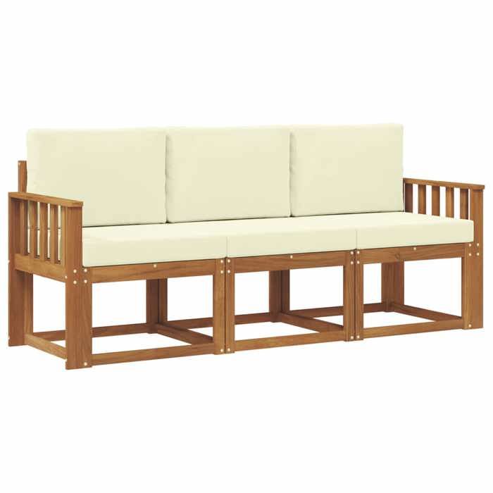 NEW Ensemble de canapés dextérieur 3 pcs Naturel et Crème110 kg par siège_69880