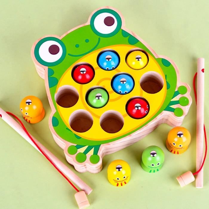 NUKied Jeu De Pêche Magnétique 3-en-1 Pour Enfants – 10 Poissons, 3 Dauphins, 2 Cannes – Jouet Musical Éducatif Dès 3 Ans – Cadeau Fille Garçon