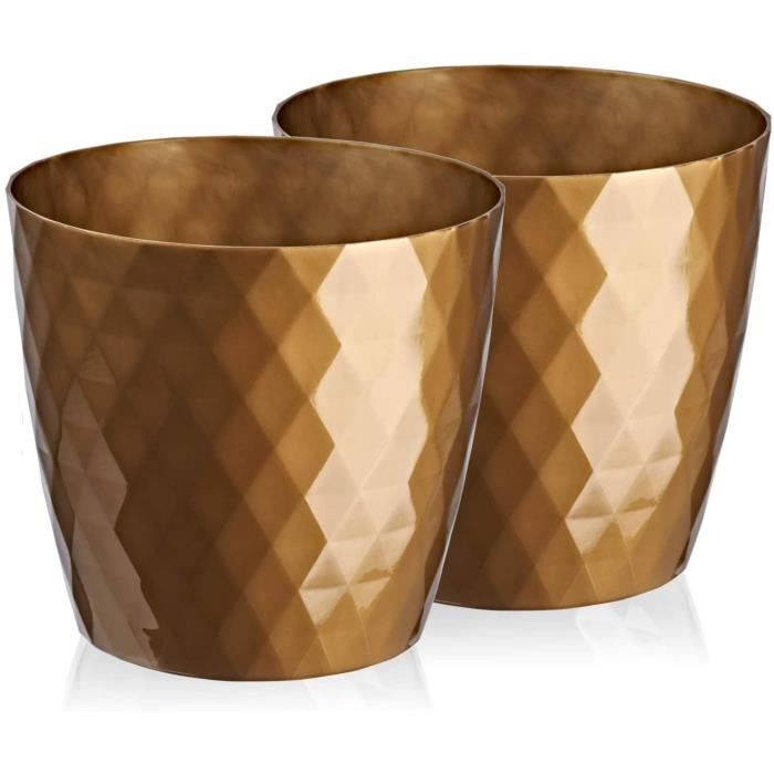 Alipis Lot De 2 Pots à Crayons En Rotin Fait Main - Rangement Bureau Et Maquillage, Cylindrique