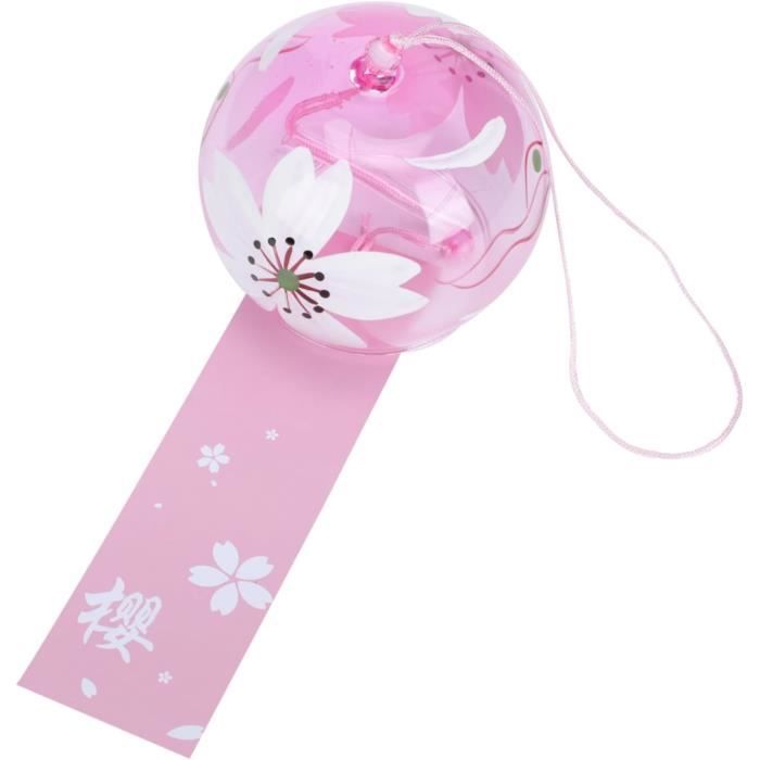 Carillon éolien Japonais En Verre Suspendu - Vert, Longueur Totale 40 Cm - Décoration Extérieure Jardin, Patio, Maison - Fait Main, Borosilicate - 14