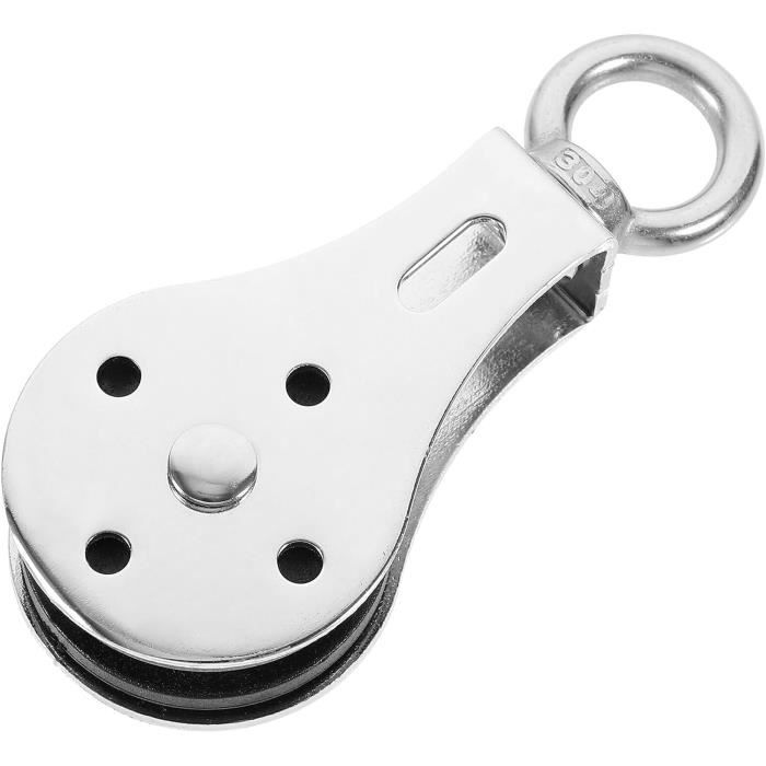 HURRISE Bloc de poulie de câble 2pcs câble simple poulie bloc acier