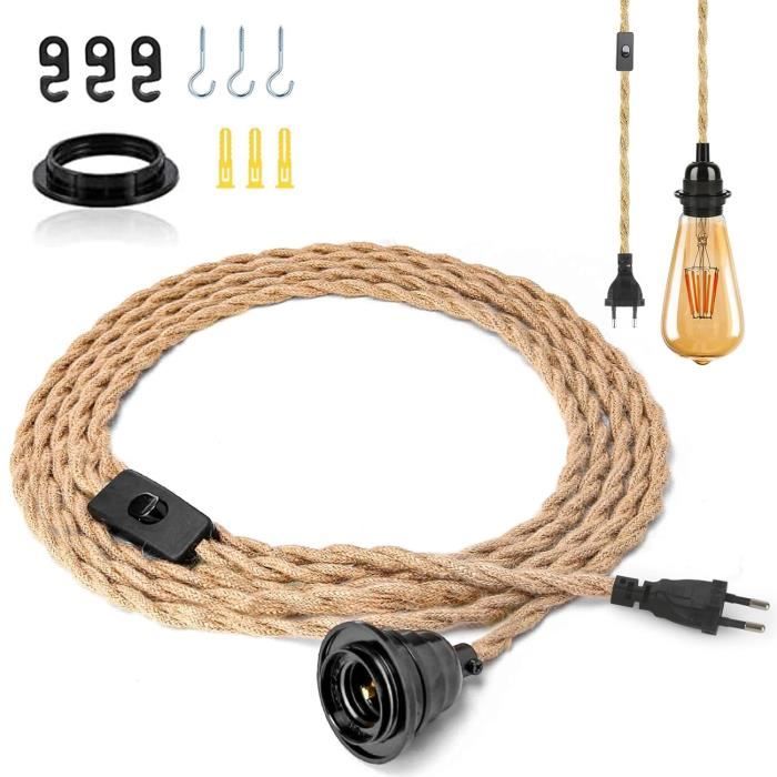 Cordon Avec Fiche 2P+T Et Interrupteur, Longueur 2m, Couleur Noir