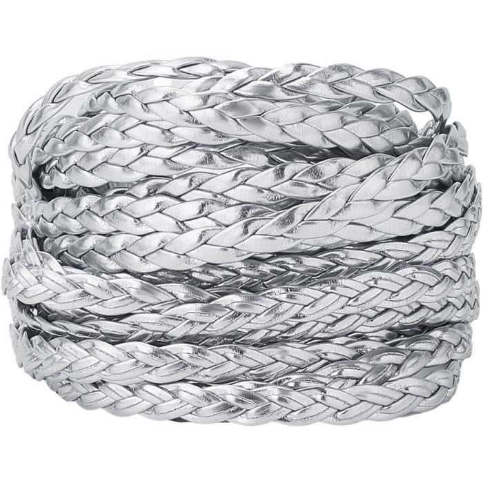 Cordon Tressé Noir En Simili Cuir - 4 Mm X 2 M - Uxcell - Neuf