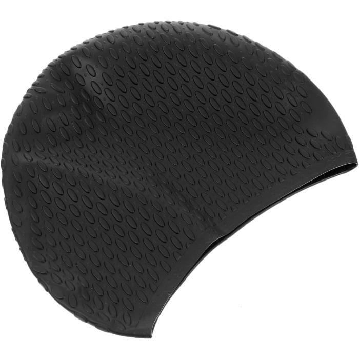 Blue Reef Bonnet De Bain Rétro Femme - Style Classique à Bulles Avec Sangle Réglable - Bleu Marine Élégant