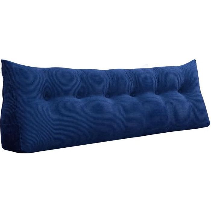 Coussin Décoratif Triangulaire Vercart 60cm Velours Côtelé - Oreiller Dos Canapé Et Lit