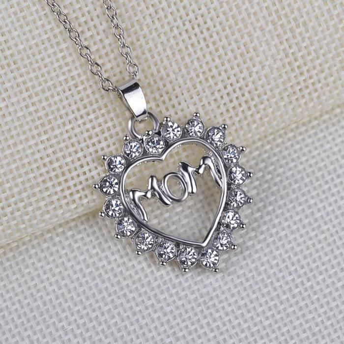 Collier Pendentif Coeur Argent 925 et Perle de culture de