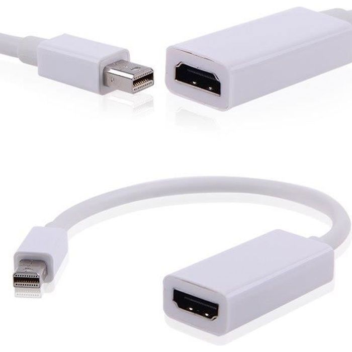 ADAPTATEUR MINI DISPLAY PORT VERS HDMI POUR APPLE MAC MACBOOK PRO ...