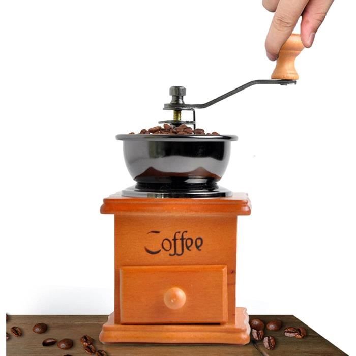 Moulin à Café Manuel Vintage En Fonte - Broyeur Réglable Céramique