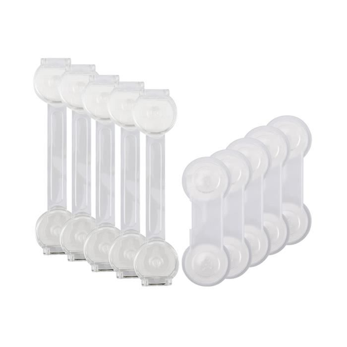Bloc Porte Securite Bebe Bloque Tiroir Placards Loquets Frigo Placard Protection Maison Transparent 10 Pieces Cdiscount Puericulture Eveil Bebe
