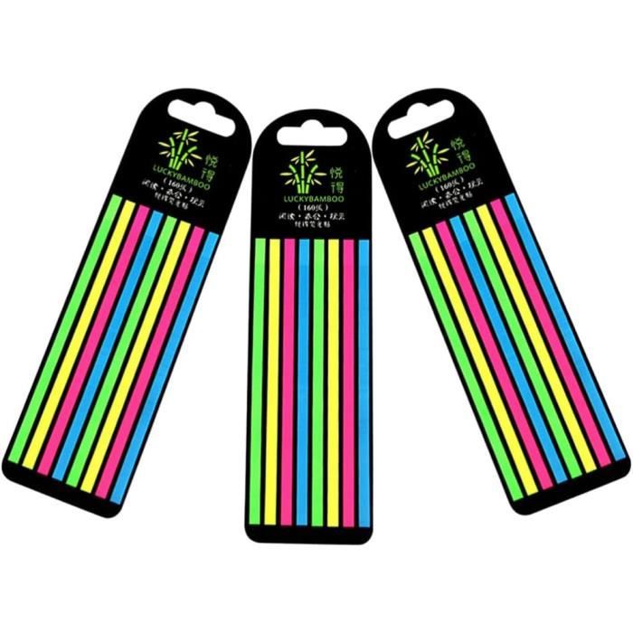 Marqueurs De Page Autocollants Fluo - 6 Boîtes, Onglets Colorés Pour Livres, Documents, Notes - Faciles à Repositionner