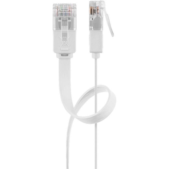 Câble réseau RJ45 - CONRAD - CAT 6 - Ultraplat - 2 m - Blanc
