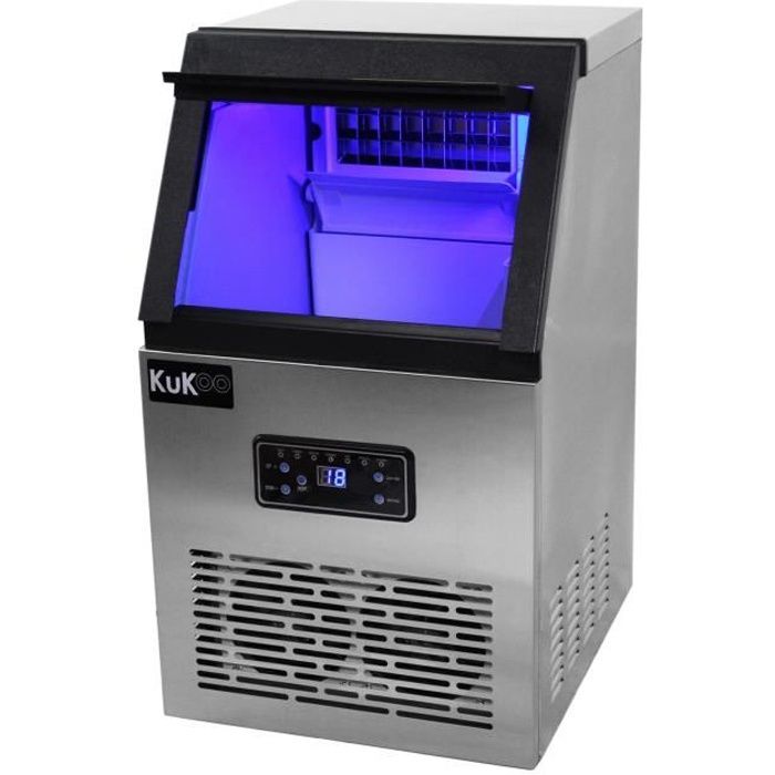 Machine à Glaçons Professionnelle en Inox pour Restaurants, Bars et Salon  de Thé, 40kg de Glaçons en 24h, Broyeur à glace pilée - Cdiscount  Electroménager