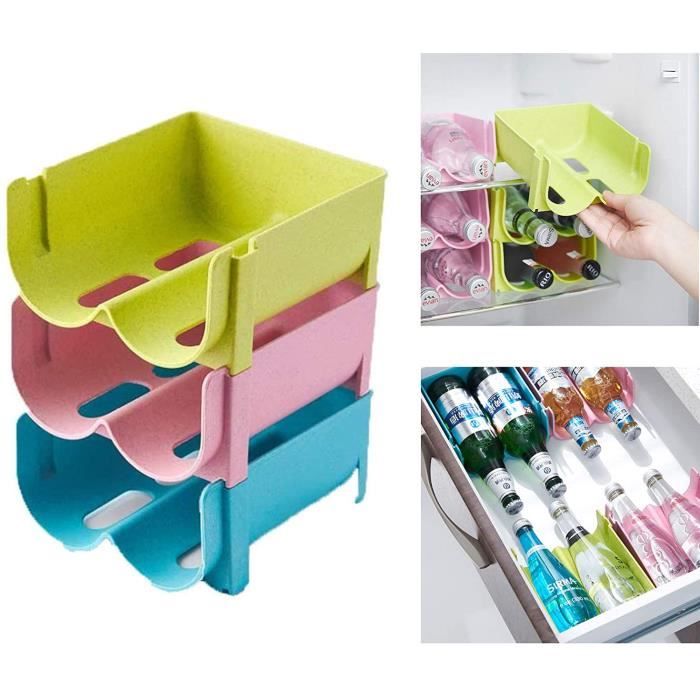 2 Pièces Porte Bouteille Frigo En Silicone, Tapis En Bière Range Bouteille Empilable, Porte