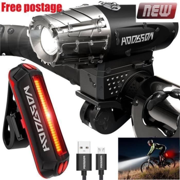 Feux arrière de vélo Feu arrière de vélo super lumineux étanche USB