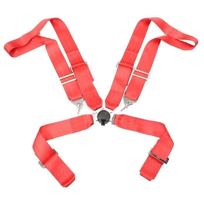 Ceinture S curit Boucle 4 Points PR Auto Course R glage ROUGE