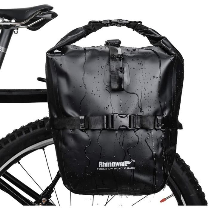 Sacoche Vélo étanche Moonlux 8L - Porte-bagages Arrière, Bandoulière Incluse