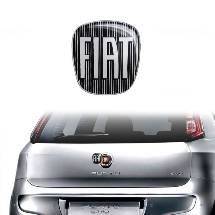 Adhésif Fiat 3D Remplacement Logo Noir pour Bravo Avant Arrière
