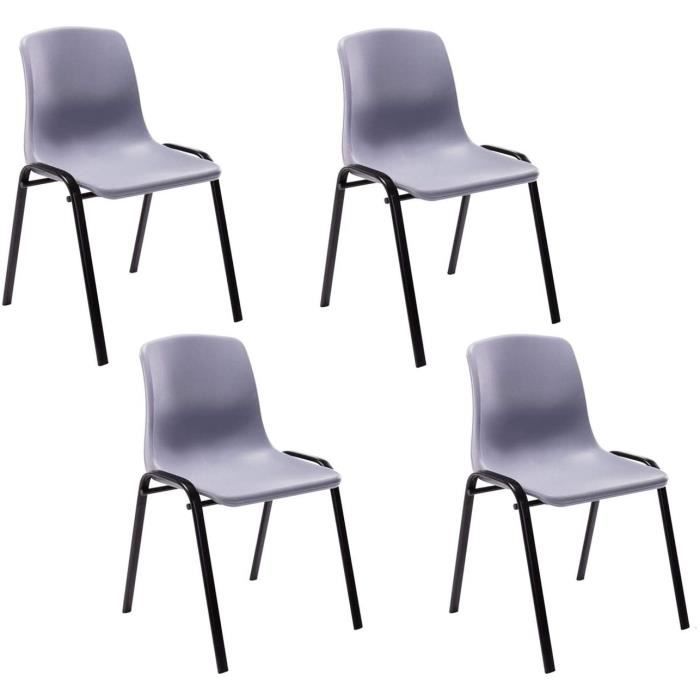 Lot de 4 Chaises Empilables Calisto I Chaise De Visiteur avec