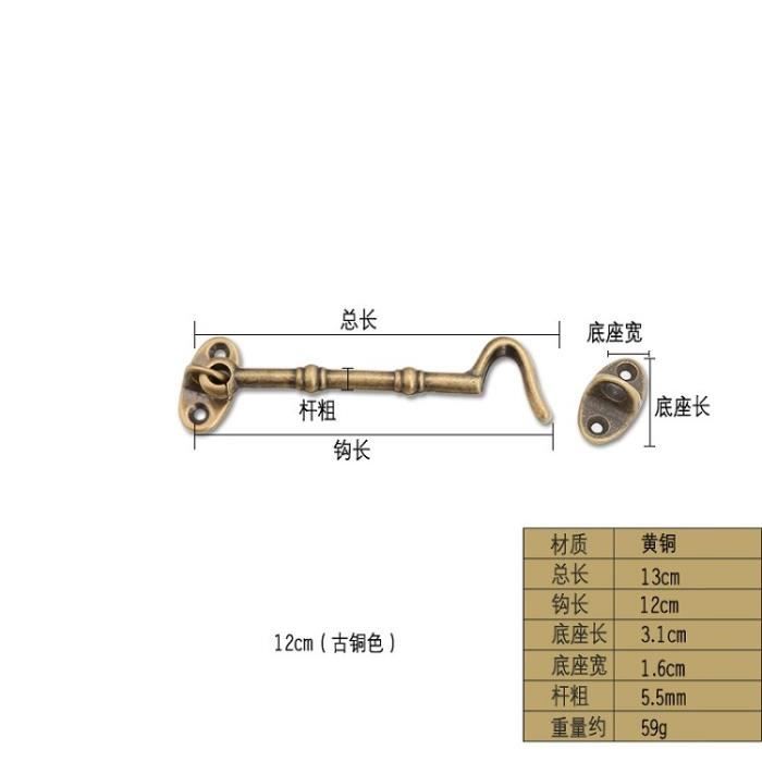 Lot De 5 Loquets De Cabinet En Alliage Zinc Finition Bronze, 37x27mm - Neuf Avec Vis