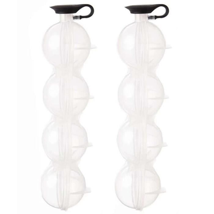 Tbest Moule à glace en silicone 8 cavités avec moules à glace épais et