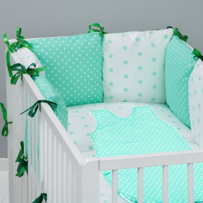 Set 8 Pcs Linge Lit Bebe Standard Tour De Lit 6 Coussins Grande Taille Gigoteuse Drap Housse Etoile Menthe Menthe A Pois Achat Vente Parure De Lit Bebe Cdiscount Set 8 Pcs Linge Lit Bebe Standard Tour De Lit 6 Coussins Grande Taille Gigoteuse Drap Housse Etoile Menthe Menthe A Pois Achat Vente Parure De Lit Bebe Cdiscount